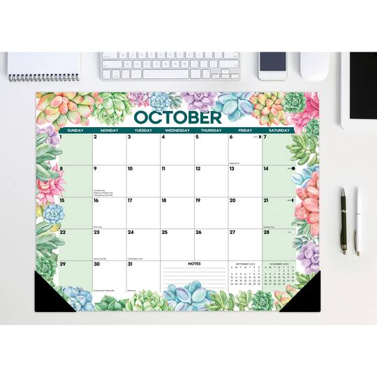 2025 Succulent Large Monthly Desk Pad Calendar Michaels